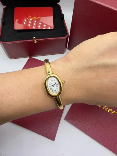Relógio Feminino Cartier Baignoire com Caixa Cartier Completa