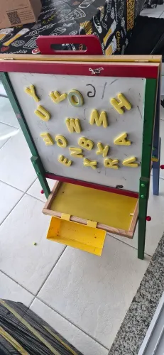 Lousa cavalete magnética infantil 