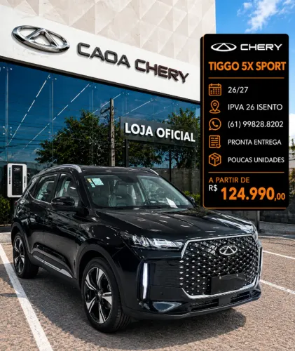 Chery Tiggo 5X Sport 1.5 Turbo Flex Aut. 2026
