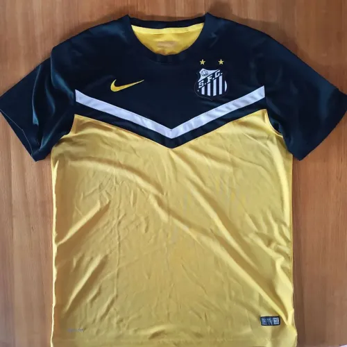 camisa original 2014 santos fc nike amarela pretas tamanho g 2015