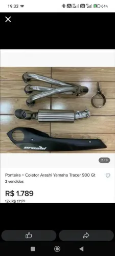 Escape esportivo  MT 09  e Tracer 900 arashi