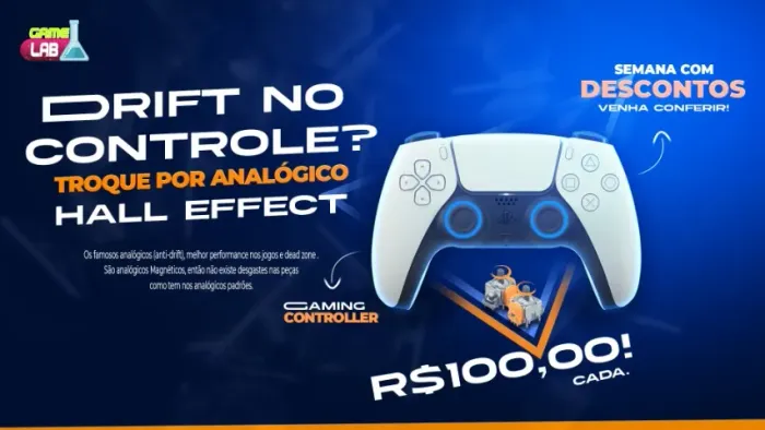 Troca de analógico Padrão para Hall Effects (Anti-Drifts).