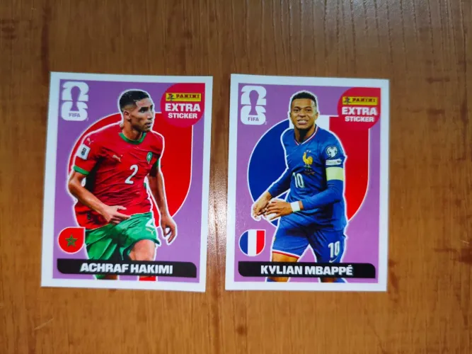 Figurinhas legends Mbappe e Hakimi