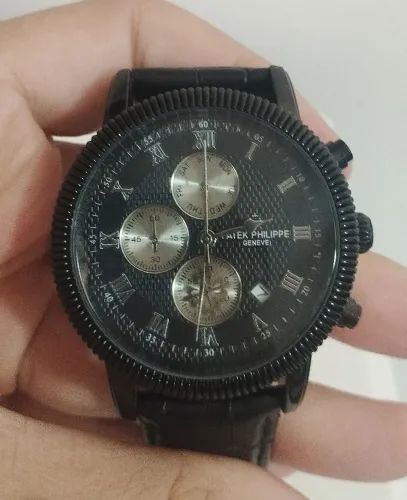 Relógio Masculino Patek Philippe Analógico Cronógrafo (destalhes na descrição).