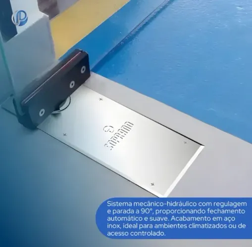 Mola de Piso Chão Para Porta Suporta até 100kg Inox P310 Fechamento Fixa - Soprano