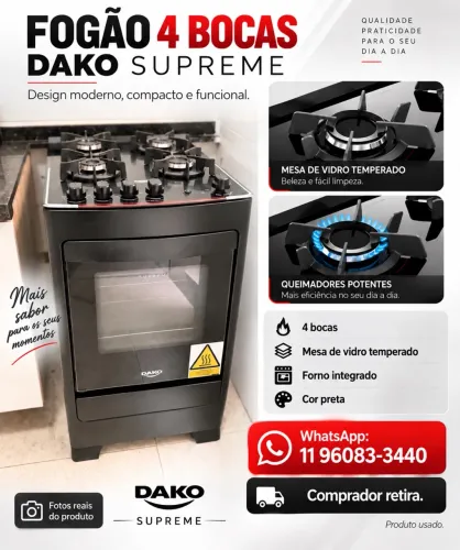 Fogão 4 bocas DAKO