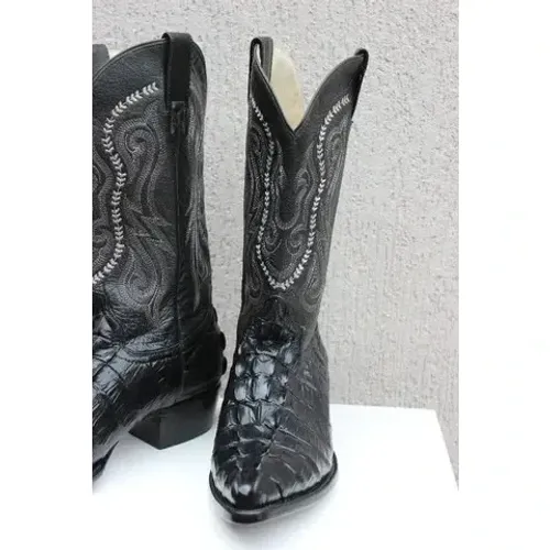 Bota Country Texana Naturaleza Exótica - 100% Couro Legítimo Crocodilo Importada - Tam 40
