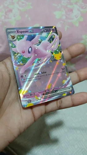Carta Pokémon Espeon ex (070/128) NM celebração de 30 anos Pokémon