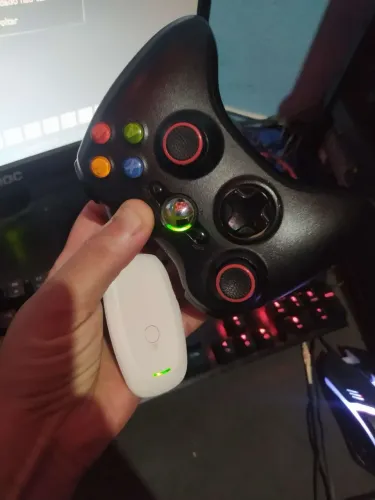 Controle Xbox 360 Original + Adaptador para PC 