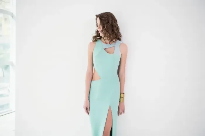 Vestido Longo Festa Verde Tiffany Exclusivo Ateliê Tam P/S