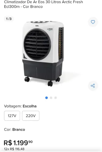 Climatizador de ar EOS 220V