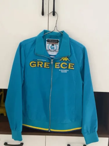 Moletom Ziper Kappa Greece Azul