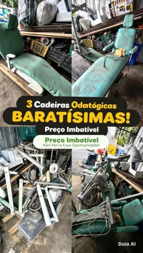 Três cadeiras de dentista pra vender usadas pra peças ou reformar