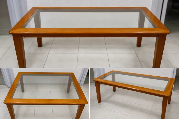 Mesa com Tampa de Vidro