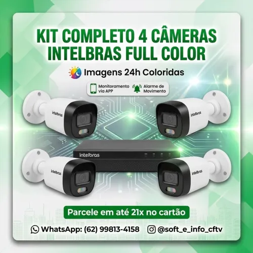 Kit + instalação Intelbras full color ( parcelo no cartão em até 21 X )