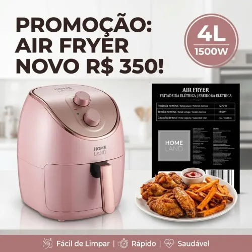 Air Fryer Home Land 4 Litros - Lacrada