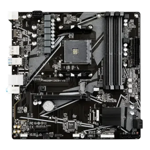 Placa Mãe Gigabyte A520m Ds3h V1, AMD AM4, Chipset A520, Matx, DDR4 - A520m Ds3h