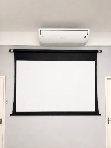 Tela de Projeção Retrátil para Sala de Reunião, Igreja ou Auditório