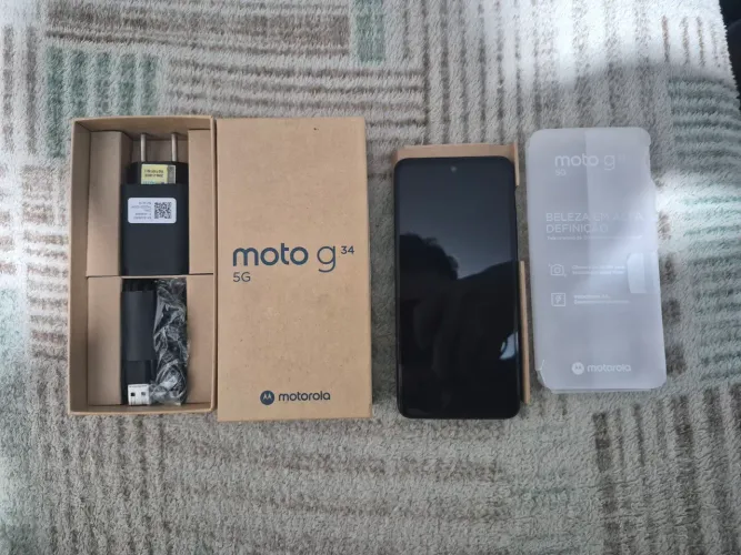 Celular moto G34 128. 4 ram. 5G. 8g cartão memoria