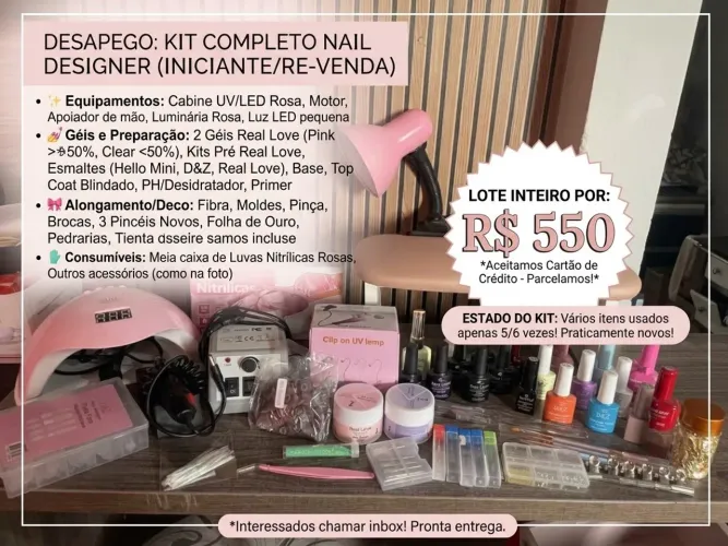 Vendo materiais Nail Designer