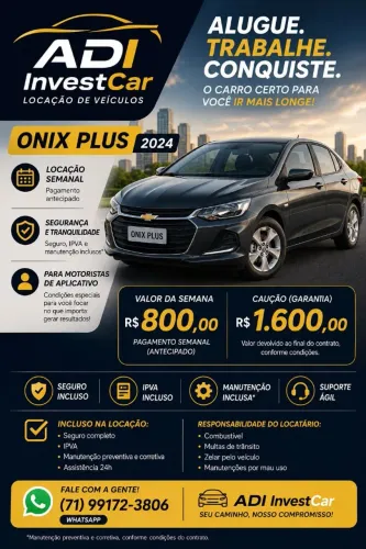 Aluguel de Veículo para motorista de UBER / APP