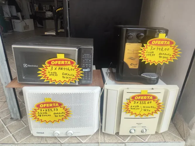 Venda de ar-condicionado e micro-ondas 