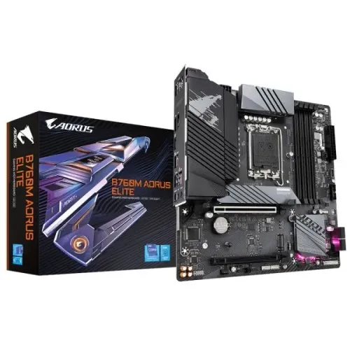 Placa Mae Gigabyte Aorus Elite B760M (Rev. 1.X) Lga1700, 4Xddr5 Dimm 192Gb, Hdmi, Displayp