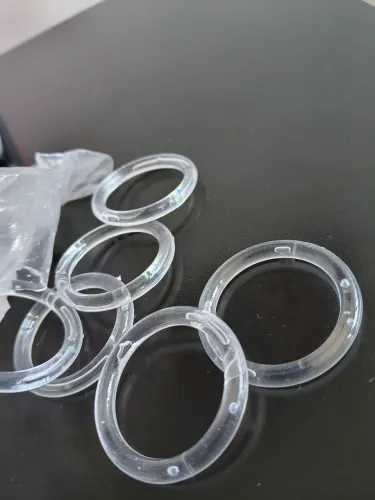 Argolas de Plástico TRANSPARENTE Ritas 30mm - 48 unidades