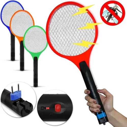 Raquete elétrica mata mosquitos recarregáveis