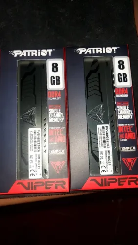 Kit de memória ram 2x8gb patriot viper steel