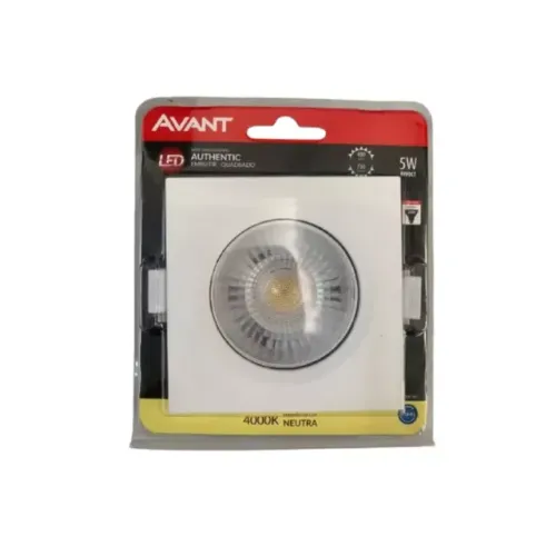 Spot Quadrado de LED 5w 4.000K Branco Morno - Avant Caixa com 10 Peças