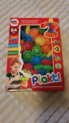 Blocos De Montar Infantil Pakitoys Plakt Criativo Educativo