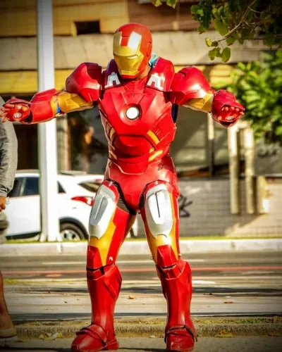 Homem de Ferro Profissional Completo com LED - Festas e Eventos