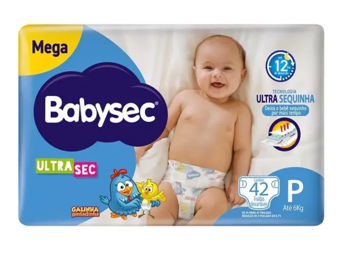 Fralda descartável P - baby sec