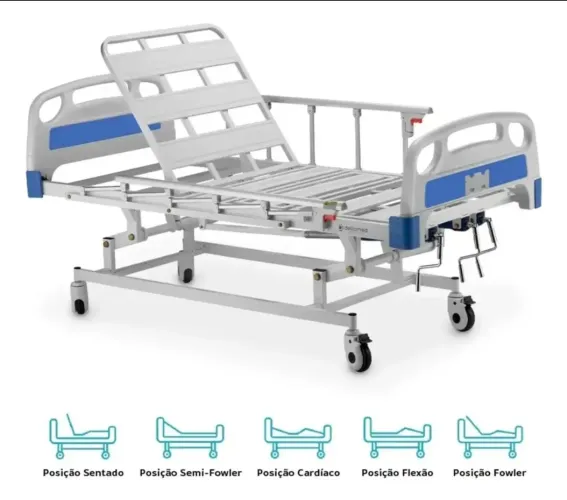 CAMA HOSPITALAR COM COLCHÃO GERIÁTRICO D45D45. ?