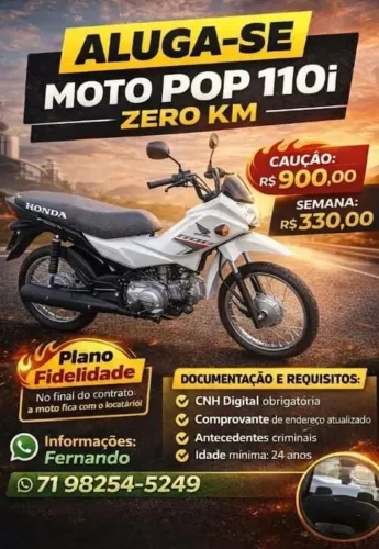 [OPORTUNIDADE] ALUGUEL DE MOTO