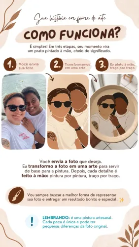 Prato pintados à mão personalizado 