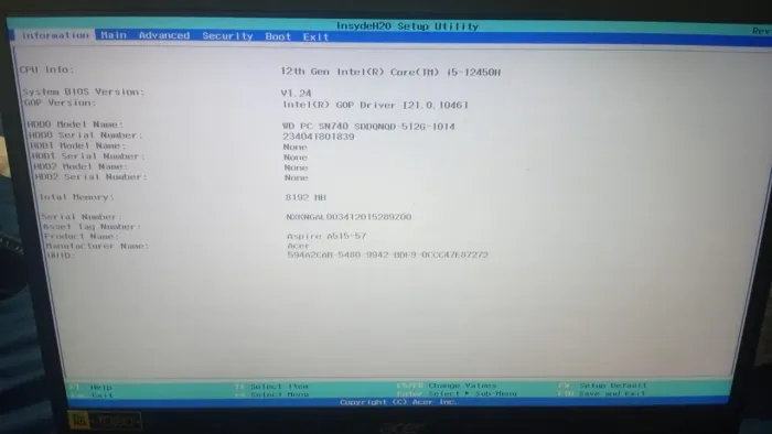Notebook Acer