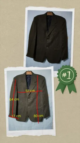 Blezer masculina tamanho 54 cor marrom verdiado