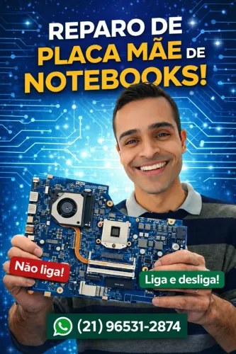 Reparo de placa mãe  - (Só notebooks)