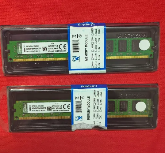 Kit Memória RAM Kingston 8gb (2x4gb) Ddr3 1600mhz - KVR16N11/4
