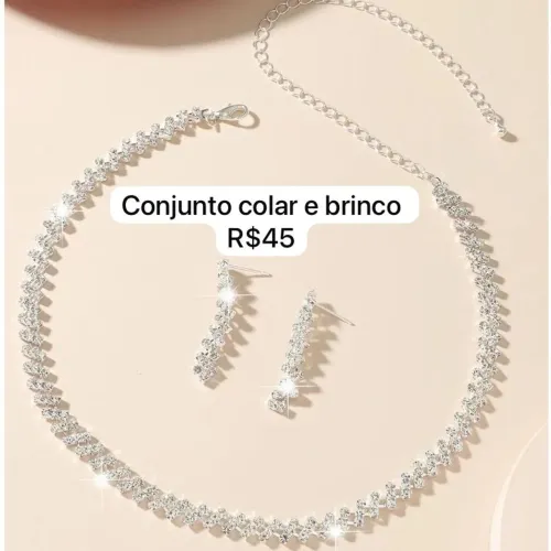 CONJUNTO COLAR E BRINCO