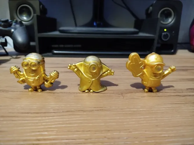 Meu Malvado favorito - Minios dourados Mcdonalds 2019 - Lote com 3. 