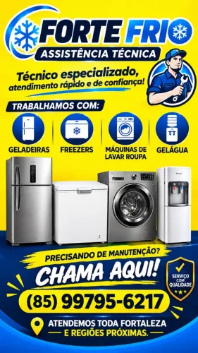 Forte frio Refrigeração |Técnico de Geladeira, Freezer e Máquina de lavar em Fortaleza