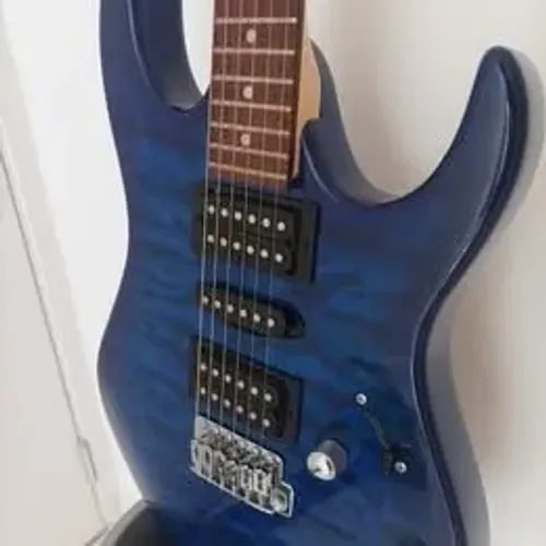 Guitarra Ibanez modelo grx70qa, Transparent Blue Burst, seminova