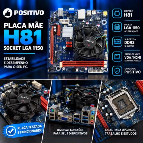 Placa-mãe Positivo H81 LGA 1150 DDR3
