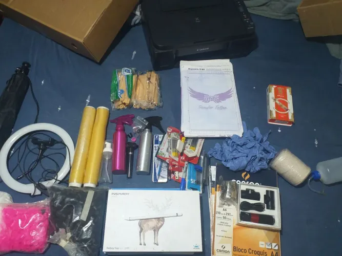 Kit Tatuagem Completo Aston Free + Impressora EcoTank + Touchpad