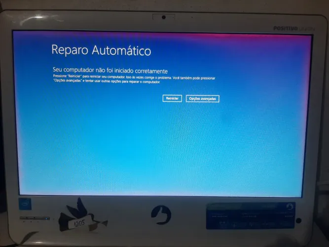 Vendo um mini pc Positivo Union Pctv ele está aparecendo reparo automático sempre que liga