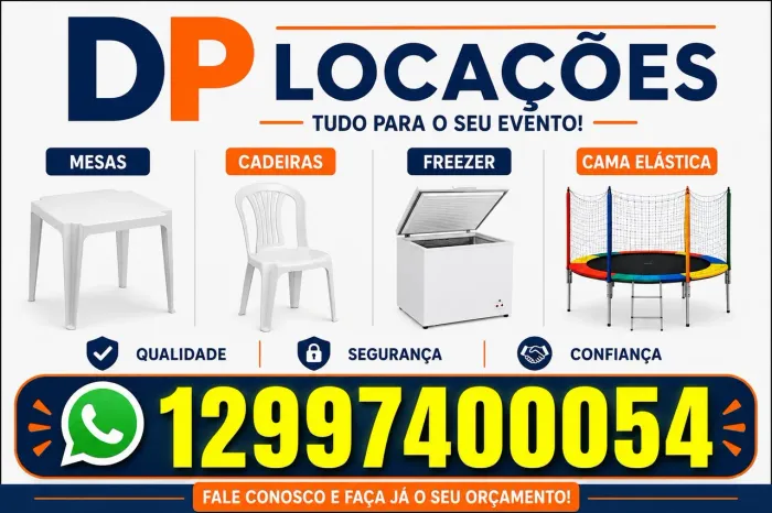Locação de mesas e cadeiras