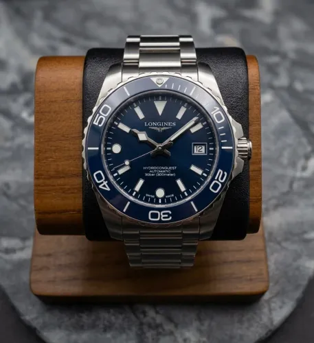 Longines Hydroconquest 39 Aut Modelo Novo bezel Cerâmica